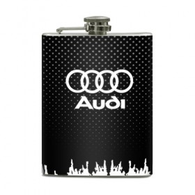 Фляга с принтом Audi , металлический корпус | емкость 0,22 л, размер 125 х 94 мм. Виниловая наклейка запечатывается полностью | 
