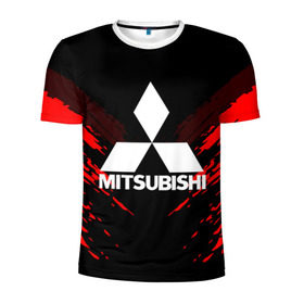 Мужская футболка 3D спортивная с принтом MITSUBISHI SPORT COLLECTION , 100% полиэстер с улучшенными характеристиками | приталенный силуэт, круглая горловина, широкие плечи, сужается к линии бедра |  машина | марка | митсубиси