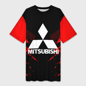Платье-футболка 3D с принтом MITSUBISHI SPORT COLLECTION ,  |  |  машина | марка | митсубиси