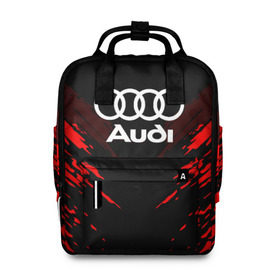 Женский рюкзак 3D с принтом AUDI SPORT COLLECTION , 100% полиэстер | лямки с регулируемой длиной, сверху ручки, чтобы рюкзак нести как сумку. Основное отделение закрывается на молнию, как и внешний карман. Внутри два дополнительных кармана, один из которых закрывается на молнию. По бокам два дополнительных кармашка, куда поместится маленькая бутылочка
 | audi | auto | automobile | car | machine | motor | motor car | sport car | автомашина | ауди | бренд | легковой автомобиль | марка | спортивный автомобиль | тачка