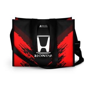 Сумка-шоппер 3D с принтом HONDA SPORT COLLECTION , 100% полиэстер | застегивается на металлическую кнопку; внутренний карман застегивается на молнию. Стенки укреплены специальным мягким материалом, чтобы защитить содержимое от несильных ударов
 | auto | automobile | car | honda | machine | motor | motor car | sport car | автомашина | бренд | легковой автомобиль | марка | спортивный автомобиль | тачка | хонда