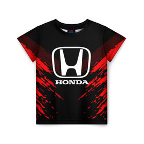 Детская футболка 3D с принтом HONDA SPORT COLLECTION , 100% гипоаллергенный полиэфир | прямой крой, круглый вырез горловины, длина до линии бедер, чуть спущенное плечо, ткань немного тянется | Тематика изображения на принте: auto | automobile | car | honda | machine | motor | motor car | sport car | автомашина | бренд | легковой автомобиль | марка | спортивный автомобиль | тачка | хонда