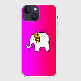 Чехол для iPhone 13 mini с принтом Радужный слоник ,  |  | детские | животные | слон | слоник | слоны