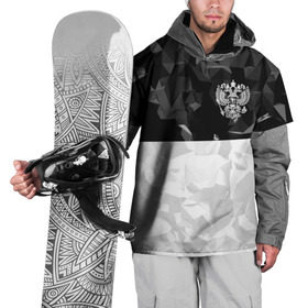 Накидка на куртку 3D с принтом RUSSIA SPORT , 100% полиэстер |  | russia | герб | двуглавый орел | россия | спорт | спортивные | триколор