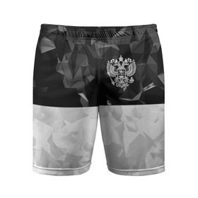 Мужские шорты 3D спортивные с принтом RUSSIA SPORT ,  |  | russia | герб | двуглавый орел | россия | спорт | спортивные | триколор