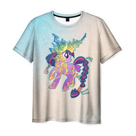 Мужская футболка 3D с принтом My Little Pony , 100% полиэфир | прямой крой, круглый вырез горловины, длина до линии бедер | комедия | маленький | мой | музыка | мультфильм | мюзикл | пони | приключения | сказка | фэнтези