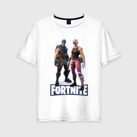 Женская футболка хлопок Oversize с принтом Fortnite_5 , 100% хлопок | свободный крой, круглый ворот, спущенный рукав, длина до линии бедер
 | battle royale | epic games | fortnite | pvp | survival | tps | unreal | выживание | кооператив | королевская битва | песочница | фортнайт | шутер