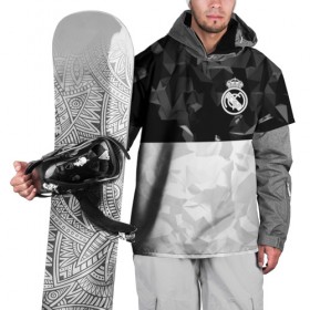Накидка на куртку 3D с принтом REAL MADRID , 100% полиэстер |  | emirates | fc | real madrid | абстракция | геометрия | реал мадрид | футбольный клуб | эмблема