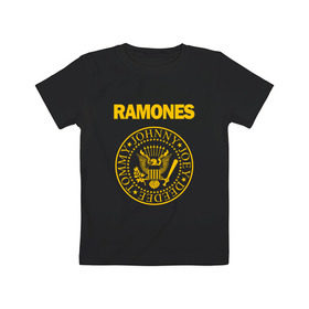 Детская футболка хлопок с принтом Ramones , 100% хлопок | круглый вырез горловины, полуприлегающий силуэт, длина до линии бедер | punk | punkrock | панк