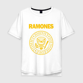 Мужская футболка хлопок Oversize с принтом Ramones , 100% хлопок | свободный крой, круглый ворот, “спинка” длиннее передней части | punk | punkrock | панк