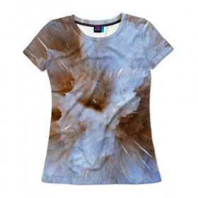 Женская футболка 3D с принтом Кристализация , 100% полиэфир ( синтетическое хлопкоподобное полотно) | прямой крой, круглый вырез горловины, длина до линии бедер | 