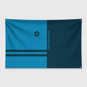 Флаг-баннер с принтом Chrysler , 100% полиэстер | размер 67 х 109 см, плотность ткани — 95 г/м2; по краям флага есть четыре люверса для крепления | chrysler |   | авто | крайслер | машина