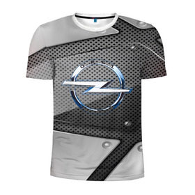 Мужская футболка 3D спортивная с принтом Opel metalic 2018 , 100% полиэстер с улучшенными характеристиками | приталенный силуэт, круглая горловина, широкие плечи, сужается к линии бедра | Тематика изображения на принте: 