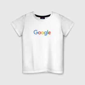 Детская футболка хлопок с принтом Google , 100% хлопок | круглый вырез горловины, полуприлегающий силуэт, длина до линии бедер | Тематика изображения на принте: google