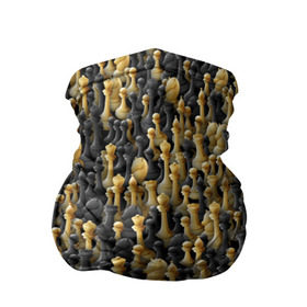 Бандана-труба 3D с принтом Шахматы , 100% полиэстер, ткань с особыми свойствами — Activecool | плотность 150‒180 г/м2; хорошо тянется, но сохраняет форму | игра | настолка | настольная | паттерн | пешка | толпа | ферзь | фигуры