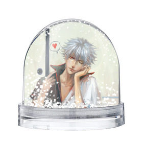 Водяной шар с принтом Sakata Gintoki , Пластик | Изображение внутри шара печатается на глянцевой фотобумаге с двух сторон | anime | gintama | kagura | sakata gintoki | аниме | гинтама