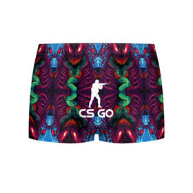 Мужские трусы 3D с принтом CS GO hyper beast collection , 50% хлопок, 50% полиэстер | классическая посадка, на поясе мягкая тканевая резинка | скоростной зверь