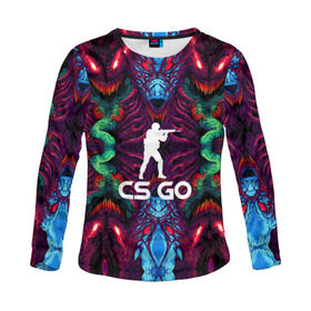 Женский лонгслив 3D с принтом CS GO hyper beast collection , 100% полиэстер | длинные рукава, круглый вырез горловины, полуприлегающий силуэт | скоростной зверь