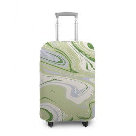 Чехол для чемодана 3D с принтом marble green , 86% полиэфир, 14% спандекс | двустороннее нанесение принта, прорези для ручек и колес | abstraction | color | marble | texture | абстракция | краска | краски | разводы | текстура | цвет