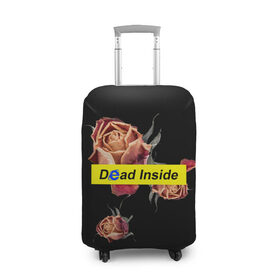 Чехол для чемодана 3D с принтом DeadInside v0.2 , 86% полиэфир, 14% спандекс | двустороннее нанесение принта, прорези для ручек и колес | 