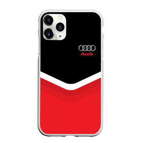 Чехол для iPhone 11 Pro Max матовый с принтом Audi Black & Red , Силикон |  | Тематика изображения на принте: audi | ауди | кольца | красный | машина | черный