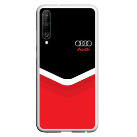 Чехол для Honor P30 с принтом Audi Black & Red , Силикон | Область печати: задняя сторона чехла, без боковых панелей | Тематика изображения на принте: audi | ауди | кольца | красный | машина | черный