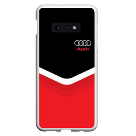 Чехол для Samsung S10E с принтом Audi Black & Red , Силикон | Область печати: задняя сторона чехла, без боковых панелей | Тематика изображения на принте: audi | ауди | кольца | красный | машина | черный