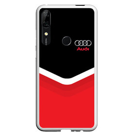 Чехол для Honor P Smart Z с принтом Audi Black & Red , Силикон | Область печати: задняя сторона чехла, без боковых панелей | Тематика изображения на принте: audi | ауди | кольца | красный | машина | черный