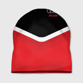 Шапка 3D с принтом Audi Black & Red , 100% полиэстер | универсальный размер, печать по всей поверхности изделия | audi | ауди | кольца | красный | машина | черный