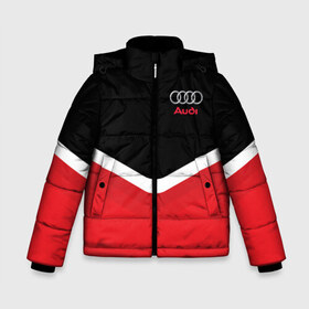 Зимняя куртка для мальчиков 3D с принтом Audi Black & Red , ткань верха — 100% полиэстер; подклад — 100% полиэстер, утеплитель — 100% полиэстер | длина ниже бедра, удлиненная спинка, воротник стойка и отстегивающийся капюшон. Есть боковые карманы с листочкой на кнопках, утяжки по низу изделия и внутренний карман на молнии. 

Предусмотрены светоотражающий принт на спинке, радужный светоотражающий элемент на пуллере молнии и на резинке для утяжки | audi | ауди | кольца | красный | машина | черный