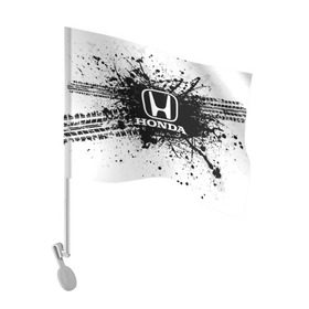 Флаг для автомобиля с принтом Honda , 100% полиэстер | Размер: 30*21 см | auto | automobile | car | carbon | honda | machine | motor | motor car | sport car | автомашина | бренд | легковой автомобиль | марка | спортивный автомобиль | тачка | хонда