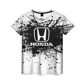 Женская футболка 3D с принтом Honda , 100% полиэфир ( синтетическое хлопкоподобное полотно) | прямой крой, круглый вырез горловины, длина до линии бедер | auto | automobile | car | carbon | honda | machine | motor | motor car | sport car | автомашина | бренд | легковой автомобиль | марка | спортивный автомобиль | тачка | хонда