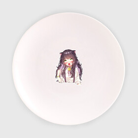 Тарелка с принтом Ahegao Meow , фарфор | диаметр - 210 мм
диаметр для нанесения принта - 120 мм | ahegao | аниме | ахегао