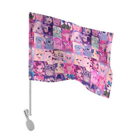 Флаг для автомобиля с принтом My Little Pony Ahegao , 100% полиэстер | Размер: 30*21 см | 