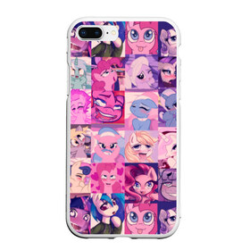 Чехол для iPhone 7Plus/8 Plus матовый с принтом My Little Pony Ahegao , Силикон | Область печати: задняя сторона чехла, без боковых панелей | 