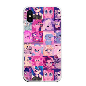 Чехол для iPhone XS Max матовый с принтом My Little Pony Ahegao , Силикон | Область печати: задняя сторона чехла, без боковых панелей | 