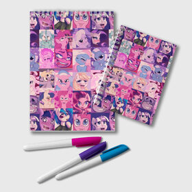 Блокнот с принтом My Little Pony Ahegao , 100% бумага | 48 листов, плотность листов — 60 г/м2, плотность картонной обложки — 250 г/м2. Листы скреплены удобной пружинной спиралью. Цвет линий — светло-серый
 | Тематика изображения на принте: 