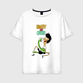 Женская футболка хлопок Oversize с принтом Санджей и Крейг , 100% хлопок | свободный крой, круглый ворот, спущенный рукав, длина до линии бедер
 | sanjay and craig | крейг | мультфильм | санджей