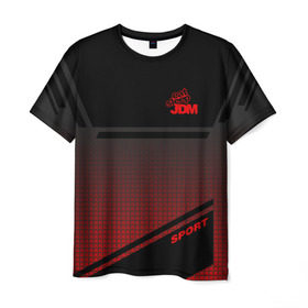 Мужская футболка 3D с принтом JDM SPORT , 100% полиэфир | прямой крой, круглый вырез горловины, длина до линии бедер | auto | jdm | racing | авто | автомобиль | автомобильные | бренд | дрифт | марка | машины | тюнинг