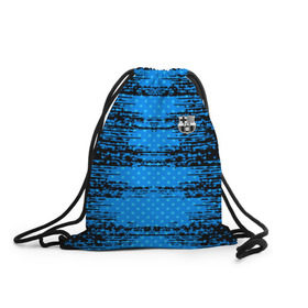 Рюкзак-мешок 3D с принтом Barcelona sport uniform , 100% полиэстер | плотность ткани — 200 г/м2, размер — 35 х 45 см; лямки — толстые шнурки, застежка на шнуровке, без карманов и подкладки | football | soccer | барселона