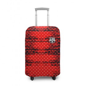 Чехол для чемодана 3D с принтом Barcelona sport uniform , 86% полиэфир, 14% спандекс | двустороннее нанесение принта, прорези для ручек и колес | football | soccer | барселона