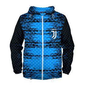Мужская ветровка 3D с принтом Juventus sport uniform , 100% полиэстер | подол и капюшон оформлены резинкой с фиксаторами, два кармана без застежек по бокам, один потайной карман на груди | Тематика изображения на принте: 