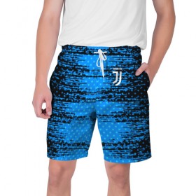Мужские шорты 3D с принтом Juventus sport uniform ,  полиэстер 100% | прямой крой, два кармана без застежек по бокам. Мягкая трикотажная резинка на поясе, внутри которой широкие завязки. Длина чуть выше колен | 