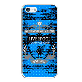 Чехол для iPhone 5/5S матовый с принтом Liverpool sport uniform , Силикон | Область печати: задняя сторона чехла, без боковых панелей | football | soccer | ливерпуль