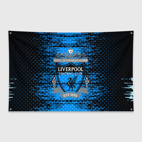 Флаг-баннер с принтом Liverpool sport uniform , 100% полиэстер | размер 67 х 109 см, плотность ткани — 95 г/м2; по краям флага есть четыре люверса для крепления | football | soccer | ливерпуль