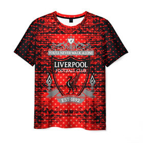 Мужская футболка 3D с принтом Liverpool sport uniform , 100% полиэфир | прямой крой, круглый вырез горловины, длина до линии бедер | football | soccer | ливерпуль