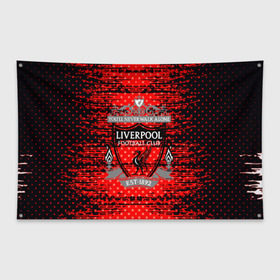 Флаг-баннер с принтом Liverpool sport uniform , 100% полиэстер | размер 67 х 109 см, плотность ткани — 95 г/м2; по краям флага есть четыре люверса для крепления | football | soccer | ливерпуль