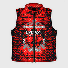 Мужской жилет утепленный 3D с принтом Liverpool sport uniform ,  |  | football | soccer | ливерпуль