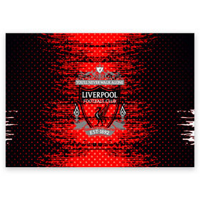 Поздравительная открытка с принтом Liverpool sport uniform , 100% бумага | плотность бумаги 280 г/м2, матовая, на обратной стороне линовка и место для марки
 | Тематика изображения на принте: football | soccer | ливерпуль