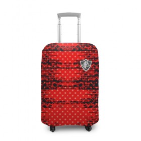 Чехол для чемодана 3D с принтом FLUMINENSE sport uniform , 86% полиэфир, 14% спандекс | двустороннее нанесение принта, прорези для ручек и колес | football | soccer